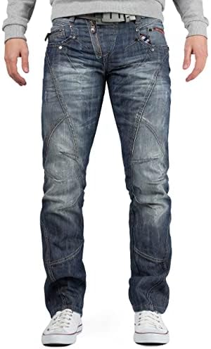 Cipo & Baxx Herren Jeans Hose Look Röhrenjeans Straight Fit Kontrastnähte Trendyhose | Cipo & Baxx Herren Jeans Hose Us