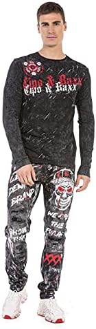 Cipo & Baxx Herren Sweatshirt Series – Stylischer Pullover für Streetwear Lovers – Bequemer Rundhalseinheitsprint Sweate
