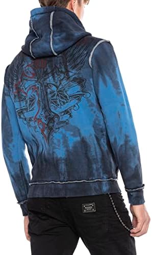 Cipo & Baxx Herren Sweatjacke Hoodie – Stylischer Pullover für Streetwear-Begeisterte mit Reißverschluss & Kapuze für Fr