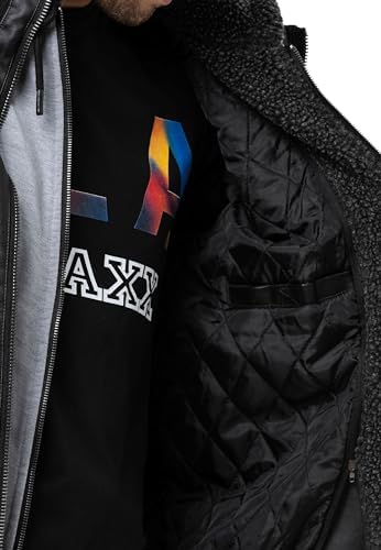 Cipo & Baxx Herren Mantel – Stylische Winterjacke mit warmem Innenfutter und abnehmbarer Kapuze für kalte Tage