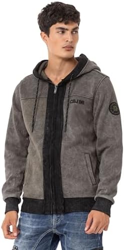 Cipo & Baxx Herren Sweatjacke Hoodie Serie - Stylischer Pullover im Modernen Casual Streetwear Stil für den Alltag, Frei