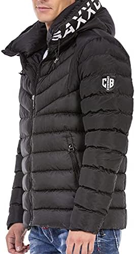 Stylische Winterjacke Herren Cipo & Baxx Series | Warme Winterjacke Herren Cipo & Baxx Series abnehmbarer Kapuze | Func