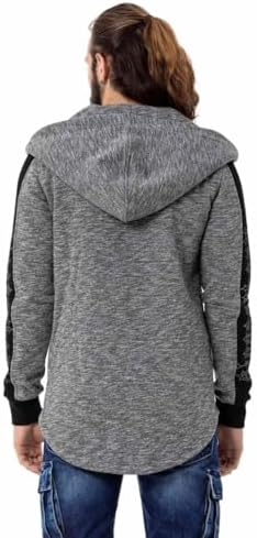 Cipo & Baxx Herren Sweatjacke Hoodie – Stylischer Pullover für Streetwear-Begeisterte mit Reißverschluss & Kapuze für Fr