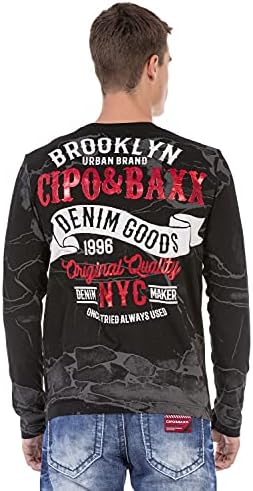 Cipo & Baxx Herren Sweatshirt Series – Stylischer Pullover für Streetwear Lovers – Bequemer Rundhalseinheitsprint Sweate