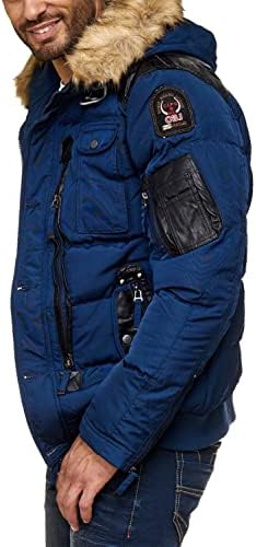 Stylische Winterjacke Herren Cipo & Baxx Series | Warme Winterjacke Herren Cipo & Baxx Series abnehmbarer Kapuze | Func