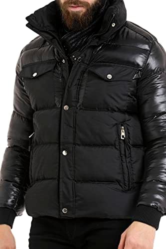 Cipo & Baxx Herren Mantel – Stylische Winterjacke mit warmem Innenfutter und abnehmbarer Kapuze für kalte Tage