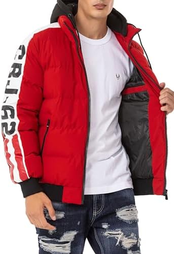 Cipo & Baxx Herren Mantel – Stylische Winterjacke mit warmem Innenfutter und abnehmbarer Kapuze für kalte Tage