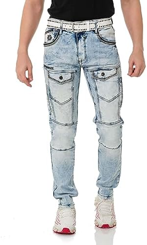 Cipo & Baxx Herren Stretch Jeanhose Slim Fit Trendig und bequem | Cipo & Baxx Männer Stretch Jeanshosen Slim Fit Premiu