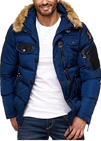 Stylische Winterjacke Herren Cipo & Baxx Series | Warme Winterjacke Herren Cipo & Baxx Series abnehmbarer Kapuze | Func