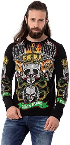 Cipo & Baxx Herren Sweatshirt Series – Stylischer Pullover im Modernen Streetwear Look – Bequemer Sweater für Alltag & F