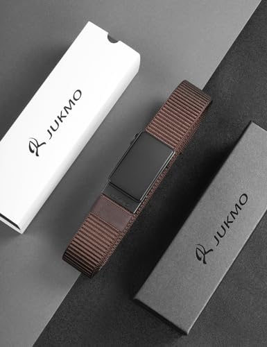 JUKMO Automatik Gürtel für Herren, robustes Nylon, 3,8cm Breite, praktische Ratsche-Funktion | JUKMO Herren Automatik G