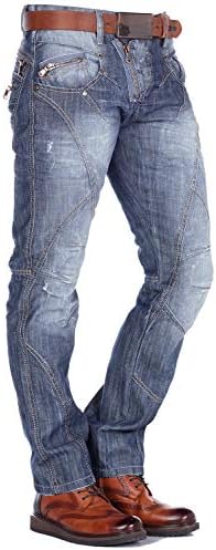 Cipo & Baxx Herren Jeans Hose Look Röhrenjeans Straight Fit Kontrastnähte Trendyhose | Cipo & Baxx Herren Jeans Hose Us