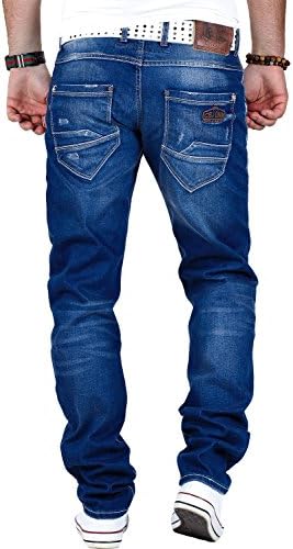 Cipo & Baxx Herren Jeans - Stilvolle Regular-Fit Denim mit Kontrastnähten | Bequeme & Modische Jeans für Männer | Stone-