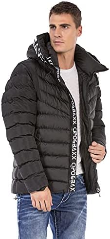 Stylische Winterjacke Herren Cipo & Baxx Series | Warme Winterjacke Herren Cipo & Baxx Series abnehmbarer Kapuze | Func