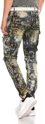 Cipo & Baxx Herren Straight Fit Jeans Hose – Bequem zu tragen, langlebig und mit markanten Kontrastnähten