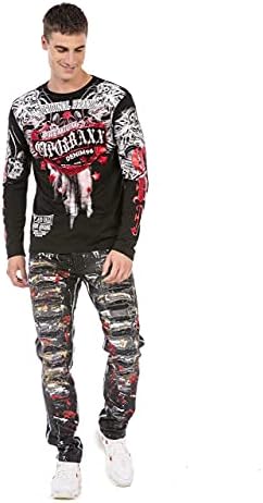 Cipo & Baxx Herren Sweatshirt Series – Stylischer Pullover für Streetwear Lovers – Bequemer Rundhalseinheitsprint Sweate