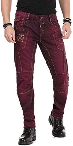 Cipo & Baxx Herren Straight Fit Jeans Hose – Bequem zu tragen, langlebig und mit markanten Kontrastnähten