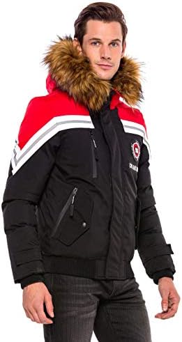 Stylische Winterjacke Herren Cipo & Baxx Series | Warme Winterjacke Herren Cipo & Baxx Series abnehmbarer Kapuze | Func