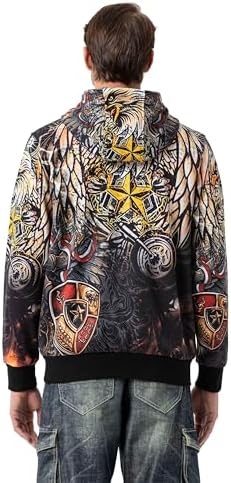 Cipo & Baxx Herren Sweatjacke Hoodie – Stylischer Pullover für Streetwear-Begeisterte mit Reißverschluss & Kapuze für Fr