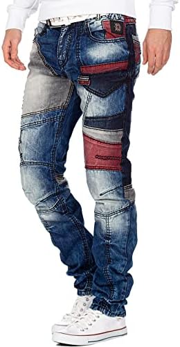 Cipo & Baxx Herren Jeans - Stylische Denim-Mode mit hohem Markantzen Detail | Regular & Slim Fit für Männer | Stonewashe