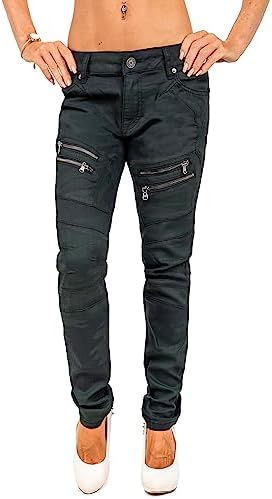 Cipo & Baxx Damen Jeans – Stylische Slim & Regular Fit Hosen mit Stretch & Used-Look | Bequeme Passform, modisches Desig