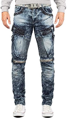 Cipo & Baxx Herren Jeans - Stylische Denim-Mode mit Slim-Fit & Regular-Fit für Individualisten im Bikerstyle!