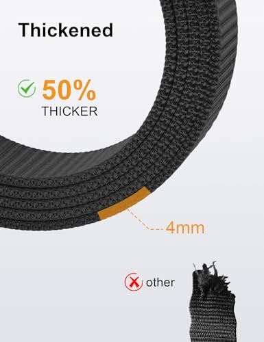 JUKMO Automatik Gürtel für Herren, robustes Nylon, 3,8cm Breite, praktische Ratsche-Funktion | JUKMO Herren Automatik G