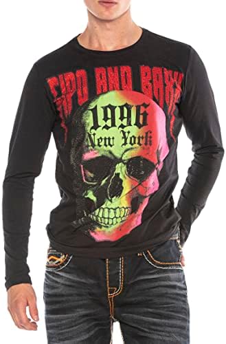 Cipo & Baxx Herren Sweatshirt Series – Stylischer Pullover im Modernen Streetwear Look mit Rundhals & Print – Comfortabl