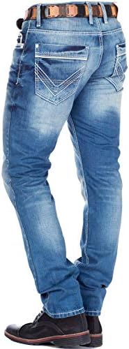 Cipo & Baxx Herren Jeans Hose Look Röhrenjeans Straight Fit Kontrastnähte Trendyhose | Cipo & Baxx Herren Jeans Hose Us