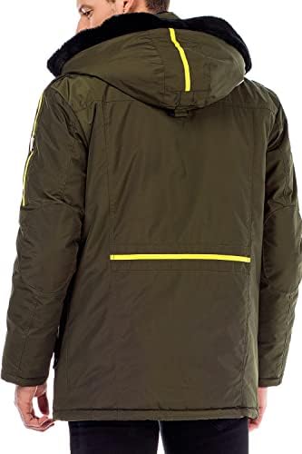 Stylische Winterjacke Herren Cipo & Baxx Series | Warme Winterjacke Herren Cipo & Baxx Series abnehmbarer Kapuze | Func