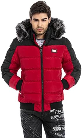 Stylische Winterjacke Herren Cipo & Baxx Series | Warme Winterjacke Herren Cipo & Baxx Series abnehmbarer Kapuze | Func