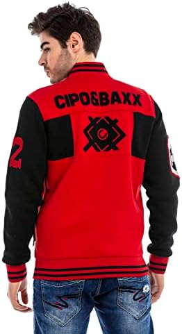 Cipo & Baxx Herren Sweatjacke Hoodie Serie - Stylischer Pullover im Modernen Casual Streetwear Stil für den Alltag, Frei