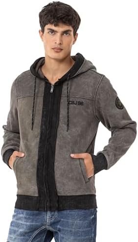 Cipo & Baxx Herren Sweatjacke Hoodie Serie - Stylischer Pullover im Modernen Casual Streetwear Stil für den Alltag, Frei