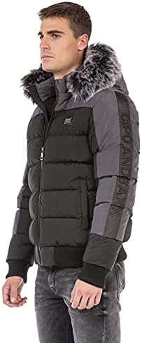 Stylische Winterjacke Herren Cipo & Baxx Series | Warme Winterjacke Herren Cipo & Baxx Series abnehmbarer Kapuze | Func