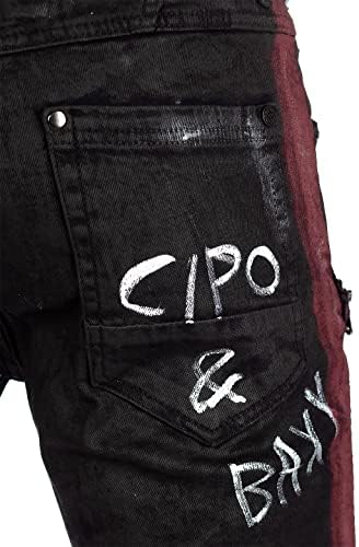 Cipo & Baxx Herren Jeans - Stylische Denim-Mode mit Slim-Fit & Regular-Fit für Individualisten im Bikerstyle!