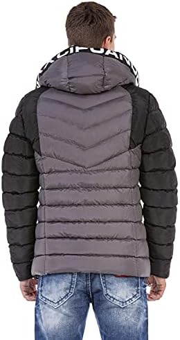 Stylische Winterjacke Herren Cipo & Baxx Series | Warme Winterjacke Herren Cipo & Baxx Series abnehmbarer Kapuze | Func