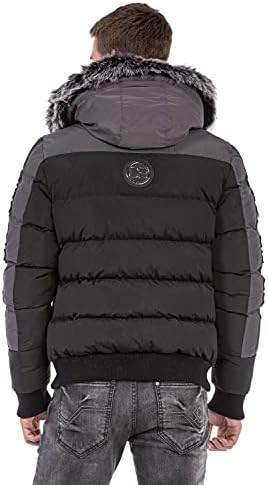 Stylische Winterjacke Herren Cipo & Baxx Series | Warme Winterjacke Herren Cipo & Baxx Series abnehmbarer Kapuze | Func