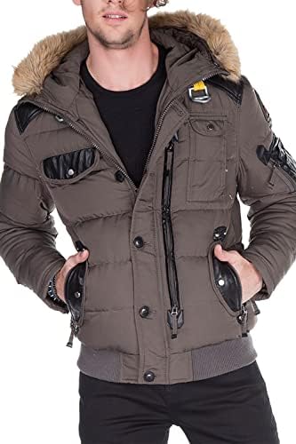 Stylische Winterjacke Herren Cipo & Baxx Series | Warme Winterjacke Herren Cipo & Baxx Series abnehmbarer Kapuze | Func