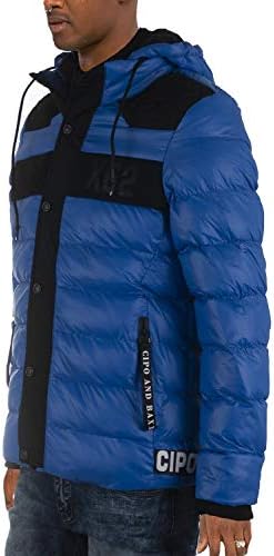 Stylische Winterjacke Herren Cipo & Baxx Series | Warme Winterjacke Herren Cipo & Baxx Series abnehmbarer Kapuze | Func