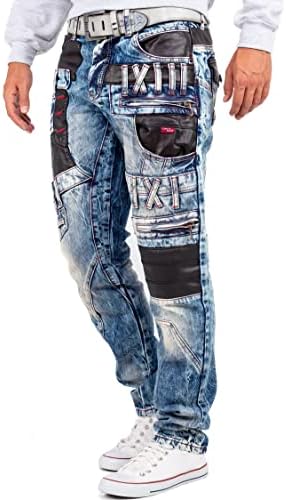 Cipo & Baxx Herren Jeans – Stylische Stonewashed & Used-Effekte | hohem markanten Details | Regular & Slim Fit für Männe