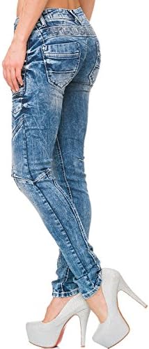 Cipo & Baxx Damen Jeans – Stylische Slim & Regular Fit Hosen mit Stretch & Used-Look | Bequeme Passform, modisches Desig