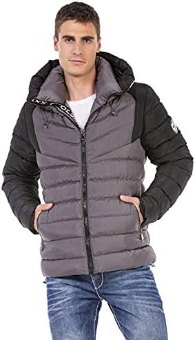 Stylische Winterjacke Herren Cipo & Baxx Series | Warme Winterjacke Herren Cipo & Baxx Series abnehmbarer Kapuze | Func
