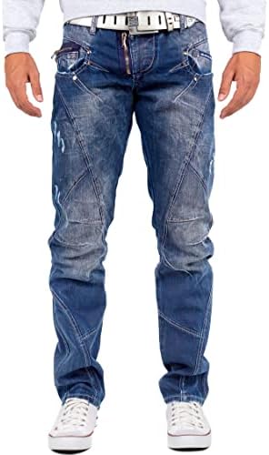Cipo & Baxx Herren Jeans Regular Fit & Slim Fit – Stylischer Used Look Jeans für Männer | Blue & Black Jeans für Alltag