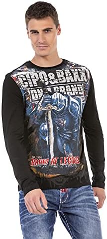 Cipo & Baxx Herren Sweatshirt Series – Stylischer Pullover für Streetwear Lovers – Bequemer Rundhalseinheitsprint Sweate