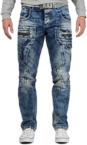 Cipo & Baxx Herren Jeans – Stylische Regular-Fit Denim mit Stone-Washed-Design & Used-Look | Bequeme & modische Jeans fü