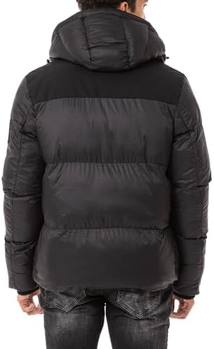 Cipo & Baxx Herren Mantel – Stylische Winterjacke mit warmem Innenfutter und abnehmbarer Kapuze für kalte Tage