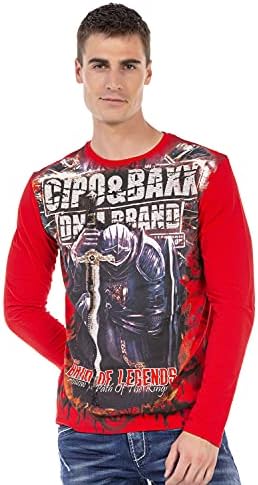 Cipo & Baxx Herren Sweatshirt Series – Stylischer Pullover für Streetwear Lovers – Bequemer Rundhalseinheitsprint Sweate