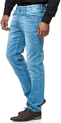 JEEL Herren-Jeans - Regular-Fit Straight-Cut - Stretch - Basic Washed - OEKO-TEX Standard 100