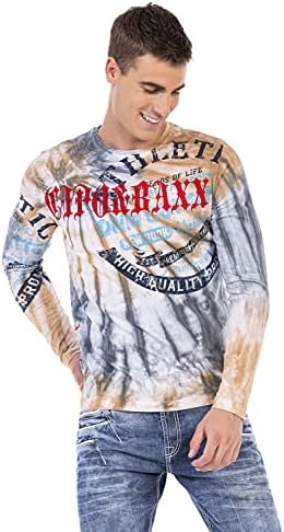 Cipo & Baxx Herren Langarm-Sweatshirt mit Rundhalsausschnitt und Print – Trendiger Look CL453 – Bild 7