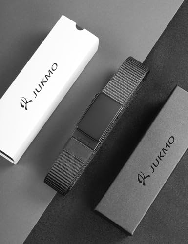 JUKMO Automatik Gürtel für Herren, robustes Nylon, 3,8cm Breite, praktische Ratsche-Funktion | JUKMO Herren Automatik G